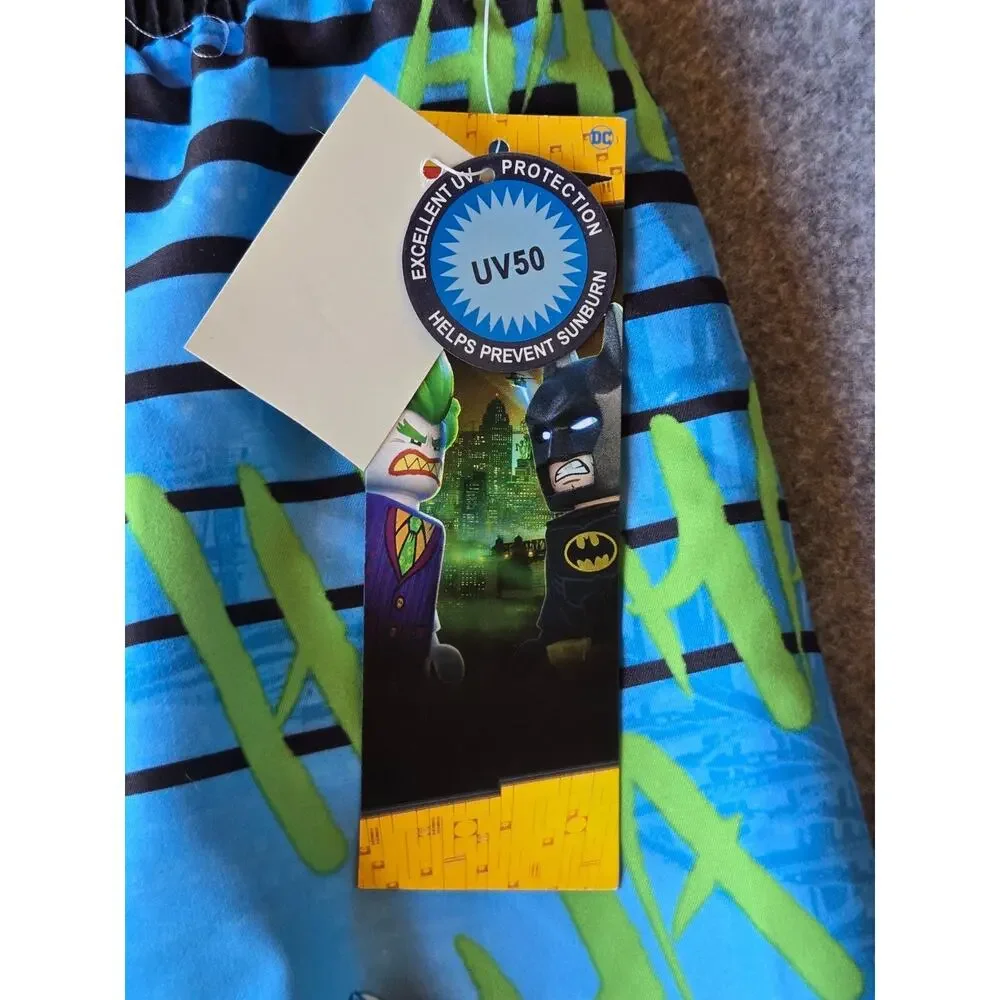 NWT Boys Lego Batman Joker Board / Swim Shorts UV 50 Protection Size 14/16